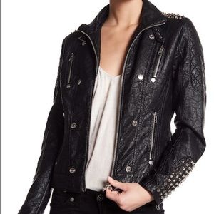 Affliction Black Horn faux leather jacket